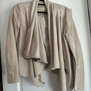 Blank NYC Cream Leather Jacket